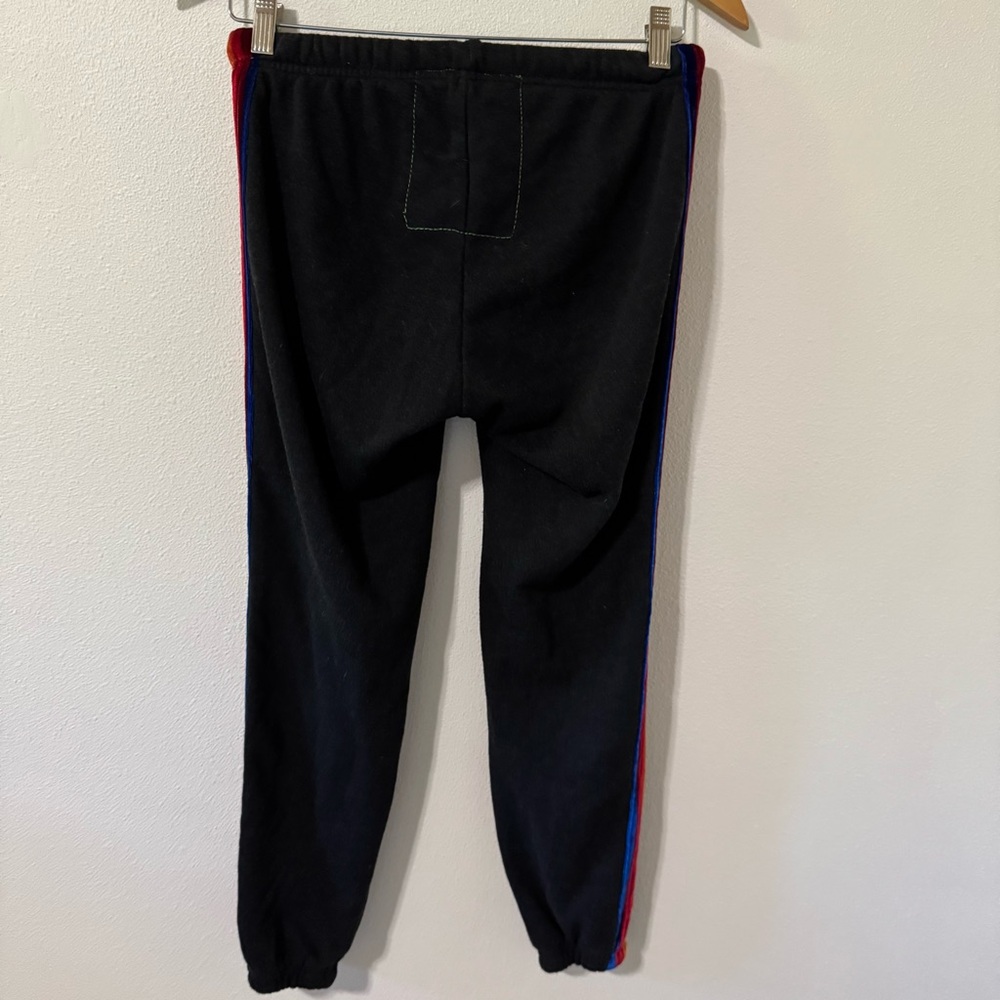 Aviator Nation 5-Stripe Sweatpants Charcoal Tri-Blend Loungewear-Small - Picture 3 of 10